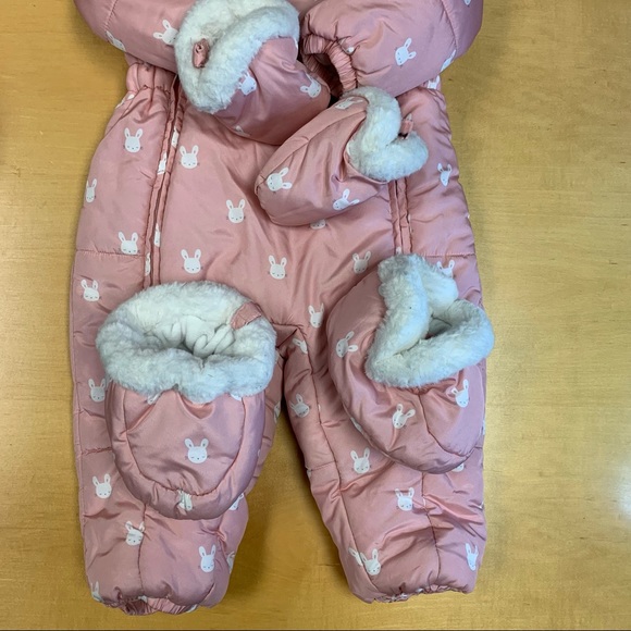 Mayoral designer bunny snowsuit with booties and mitts (12 Months) - Picture 6 of 6